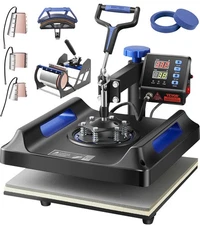 Heat Press Machine Sublimation Machine 15 x 15 inch Blue Heat Press Set