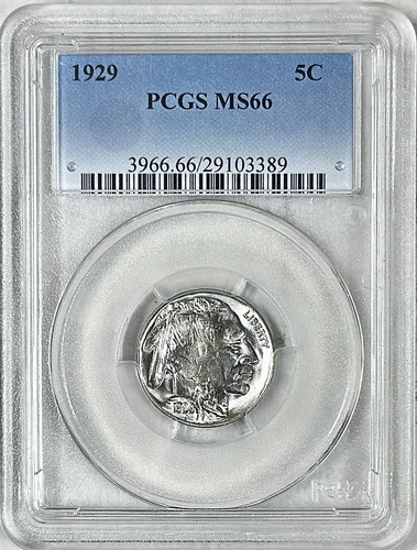 1929 BUFFALO NICKEL PCGS MS66 GREAT EYE APPEAL