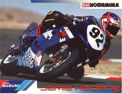 Vintage Poster Card 2001 Jamie Hacking Yoshimura Suzuki GSX-R750 AMA ...