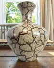 Royal Haeger Safari Glaze Vase Mid Century Modern Crackle Ceramic 10.75” MCM