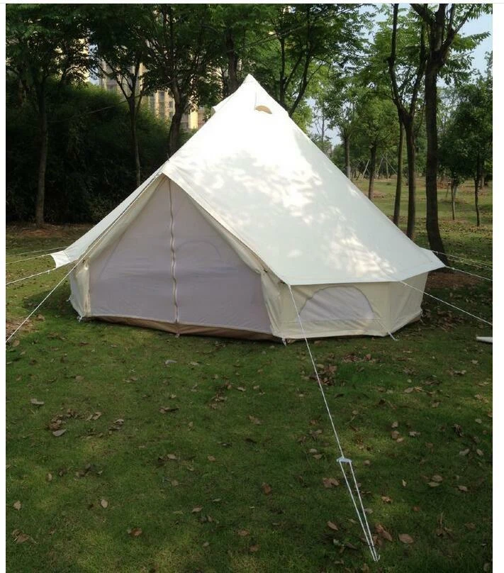 5 М 16 футов холст кемпинг колокольчик палатка открытый семьи туризм водонепроницаемый хлопок палатка - Изображение 4 из 4