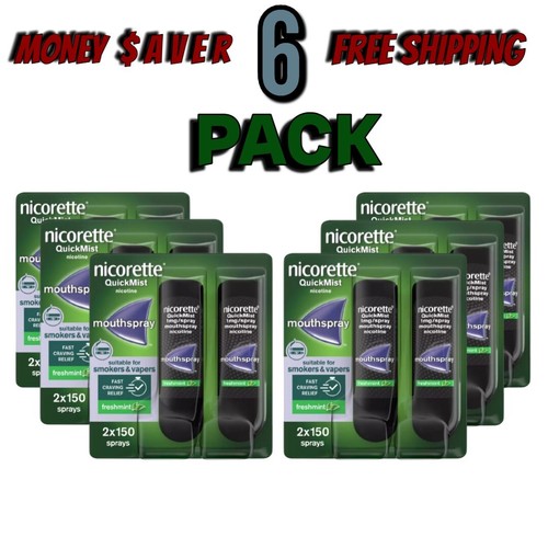 Nicorette Quickmist Duo, 2 x 150 Sprays - PACK DE 6 - ENVÍO GRATUITO - Imagen 1 de 4