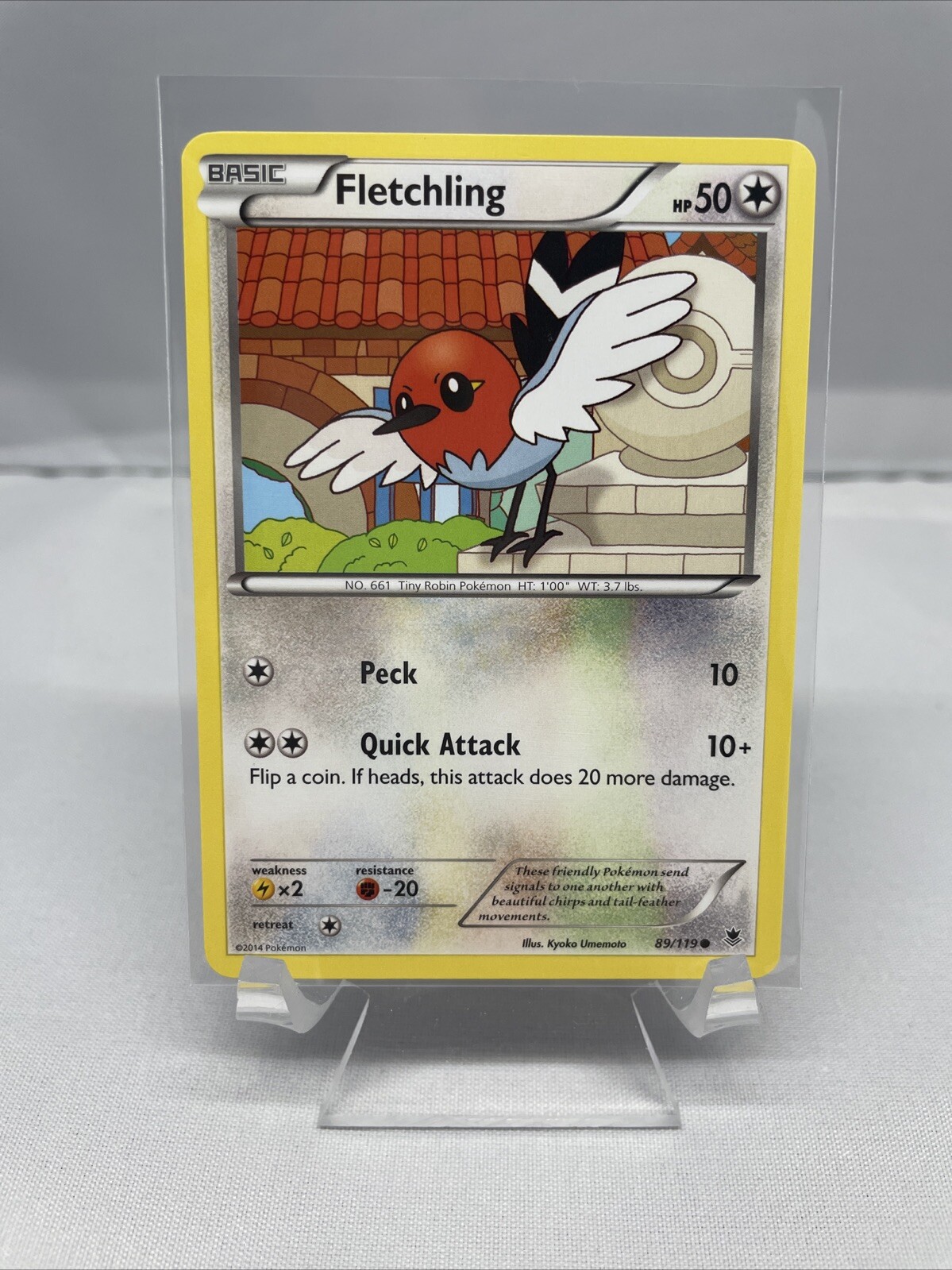 Pokemon TCG Fletchling XY Phantom Forces 89/119 Regular Common Card
