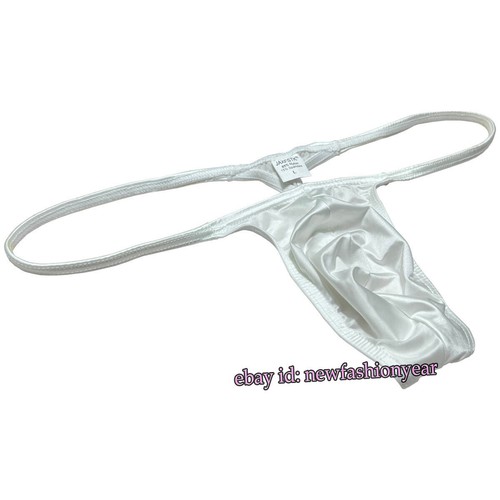 Sexy Men's Thong Ice Silk G-String Underwear Mini Bikini Briefs Jockstrap Tangas - Picture 46 of 56
