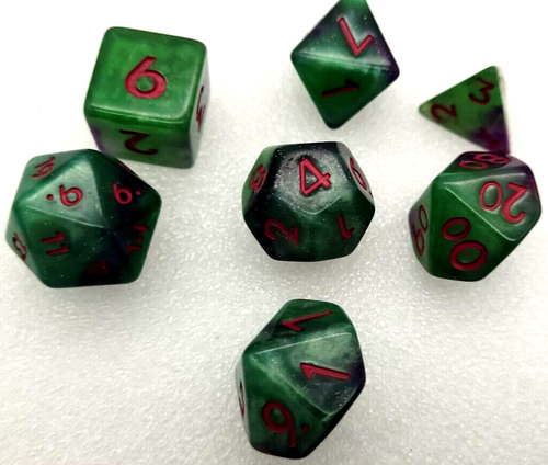 Libris Arcana Borealis Limited Edition Resin DND Dice Set | RPG Dice 100/500 NWT - Picture 3 of 8