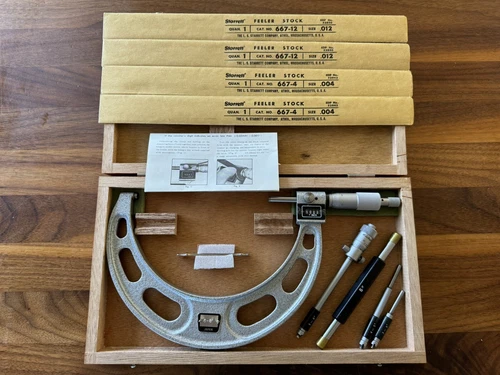 Vintage Mitutoyo ? 5 - 6” Micrometer w/ Case & Extras PMF 106 - SHIPS FREE!!!