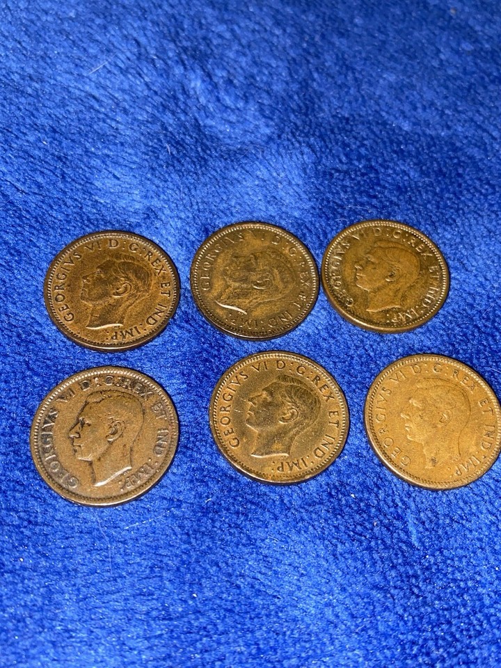 (6) 1940 Canada 1 Cent King VI Coin eBay