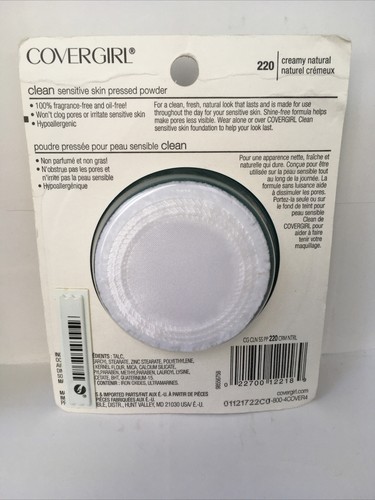 CoverGirl Clean Sensitive Skin # 220 Creamy Natural Pressed Powder 0.35oz - Picture 2 of 4