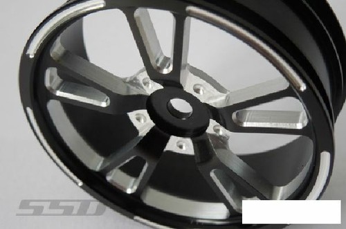 SSD V Spoke Front 2,2" Drag Racing Wheels SCHWARZ SSD00450 einmal Stück 12mm Sechskant - Bild 2 von 5