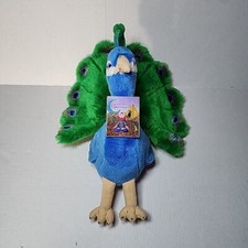 FAO Peacock Bird 14" Plush Stuffed Animal Blue Green