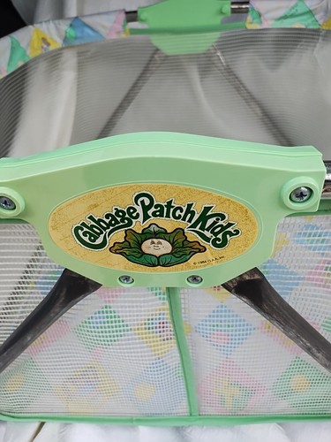 VINTAGE Cabbage Patch Kids Play Pen Doll Cradle Crib Bed 1983 - 1984 RARE - Picture 2 of 16
