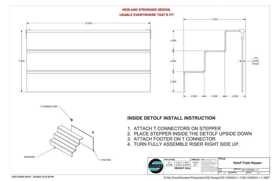 3 Steps Acrylic Display Stand, Fit Ikea Detolf 15"W x 8"D x 7.5"H MADE IN USA - Image 2 of 4