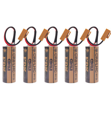 5Pcs/Set Fuji FDK CR8.LHC 17450 Battery with Brown Plug for Memory Backup Power