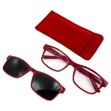 Global Vision Reading Glasses +2.5 Magnification Red Frame w/ Clear Lens