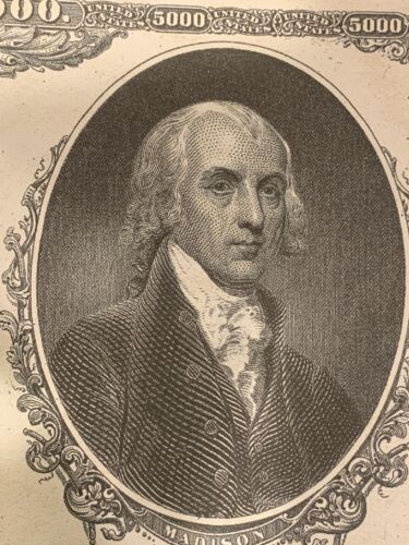 Reproduction Copy $5,000 Bill 1878 US Note Currency Legal Tender Read Below!! - Picture 3 of 10