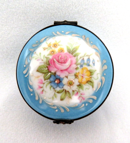 Castel Limoges Frankreich Porzellan Schmuckschatulle mit Klappdeckel