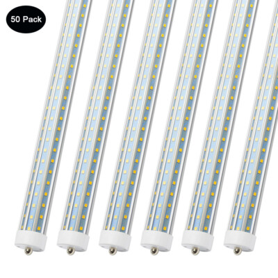 25 Pack 120W 8FT T8 LED Tube Light Bulbs Single Pin F96T12 8 Foot LED Shop Light