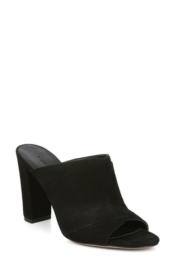 Black Suede Vince Suede Mules $295 Vince Heath Black Suede Cross