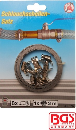 Kraftmann Hose Clip Set "Endless Strap" Stainless 1794