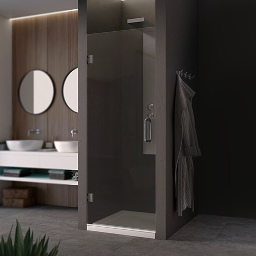 Bisagra de columpio individual puerta de ducha 3/8" vidrio templado transparente acabado múltiple - Imagen 17 de 23