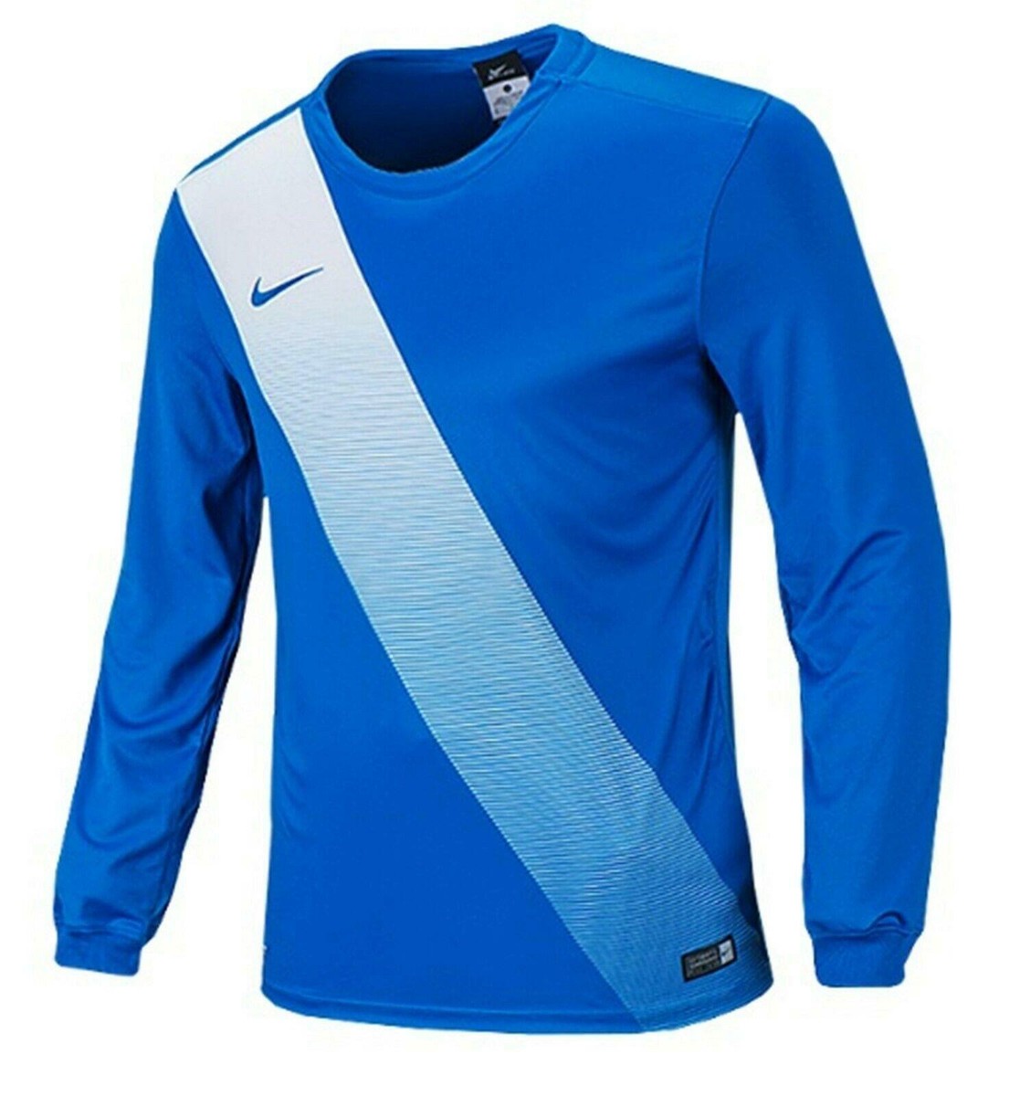 Mens NIKE LONG SLEEVE SASH Training Blue T-Shirt 645493 463 Size  