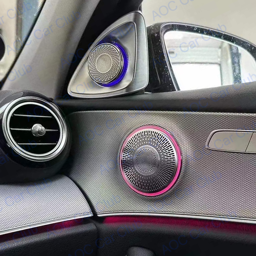 Cubierta de altavoz LED de 64 colores luz ambiental para Mercedes Benz W213 E400 E63 AMG 17+ - Imagen 4 de 20