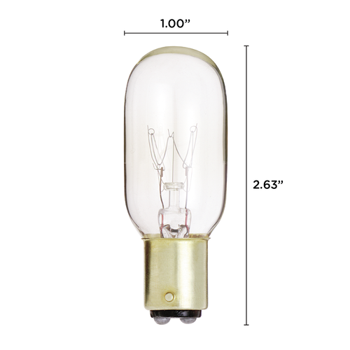 25T8/DC 120V Clear 25W T8 DC Bayonet BA15d Indicator Sign Bulb - Picture 2 of 3