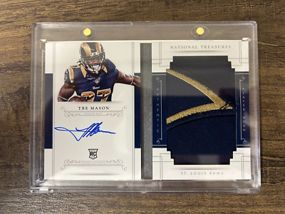TRE MASON 2014 National Treasures RC Jersey AUTO Booklet RPA 50/99 ST LOUIS RAMS