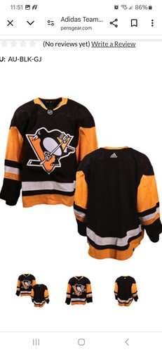PITTSBURGH PENGUINS Team Issued MiC HOME AUTHENTIC ADIDAS HOCKEY JERSEY 56 NWT - Picture 2 of 8