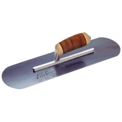 Kraft Tool Concrete Finishing Trowel Elite Series Leather Handle 16'' x 4''