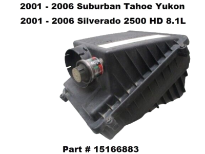 25873812 01 to 06 Sierra 2500 HD 8.1L Air Filter Housing