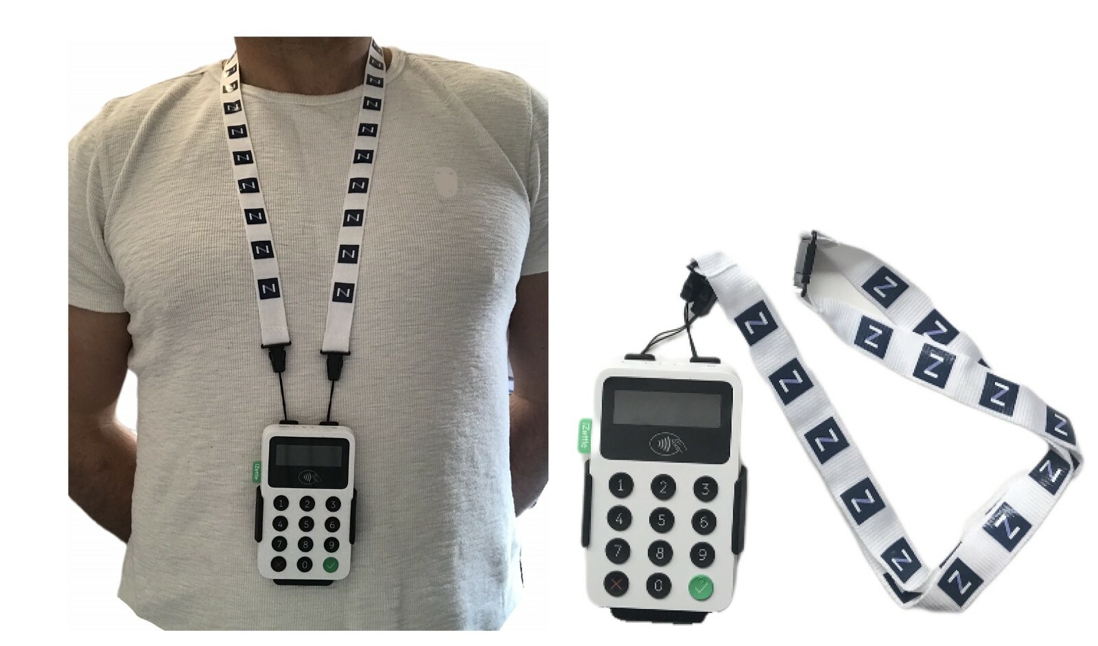 EXCLUSIVE Zettle Card Reader 2 Neck Lanyard Holder + Safety Breakaway