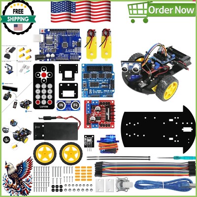Smart Robot Car 2WD Chassis Kit with Ultrasonic Module & Arduino Compatibility