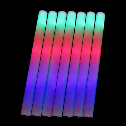 100-500 LED Light Up Foam Sticks Wand Rally Batons DJ Flashing Glow Stick Party - Picture 24 of 28