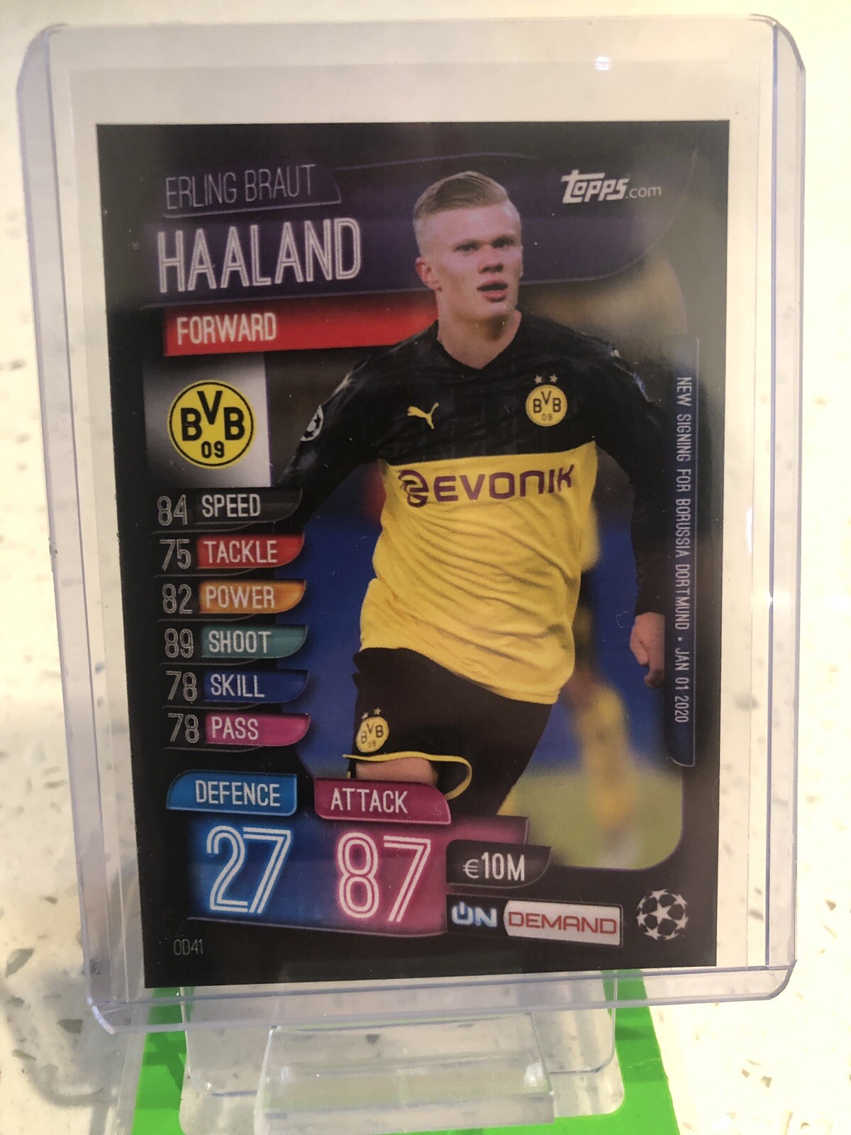 2019 Topps Match Attax On Demand Erling Haaland Rookie Card RC First Card BVB | eBay