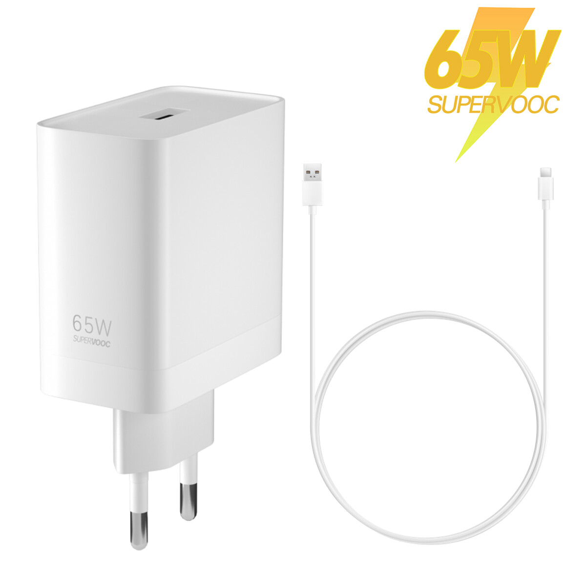 Oppo Reno 12 Fs Caricatore 80w Per Oppo Con Cavo Ricarica Rapida USB C Vooc 1 Etro Caricatore Oppo Originale - Foto 3