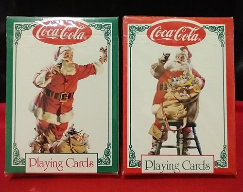 Vntg 1994 Coca-Cola Santa Cards (still sealed) in Collectable Tin - Picture 2 of 8