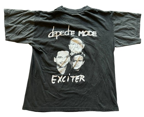 Vintage Rare Depeche Mode Band T-shirt Double Sided Black Large New Wave Goth - Picture 2 of 6