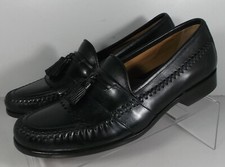 592975 SP50 WHITAKER MENS SHOES SIZE 9 M BLACK LEATHER SLIP ON JOHNSTON MURPHY
