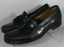 592975 SP50 WHITAKER MENS SHOES SIZE 9 M BLACK LEATHER SLIP ON JOHNSTON & MURPHY