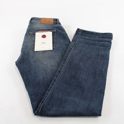 PT05 NWT Jeans Size 32 Solid Blue Cotton Blend - Picture 2 of 12