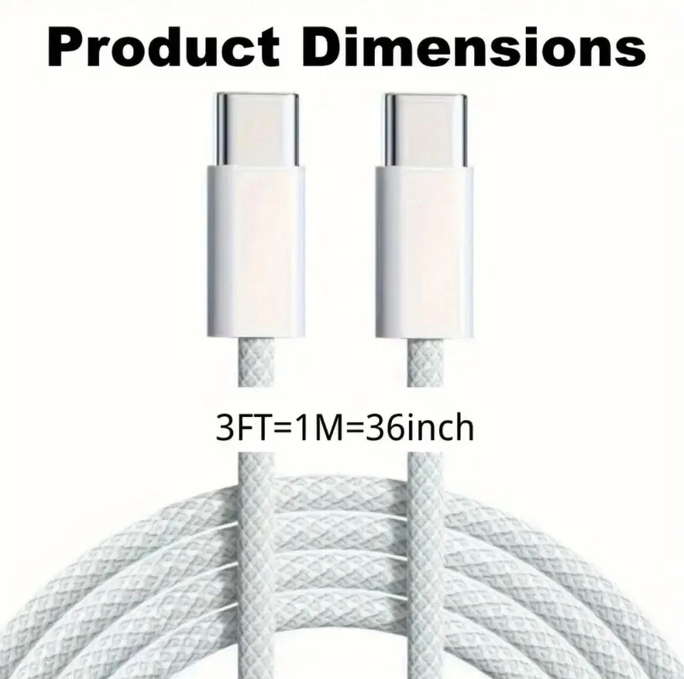 cable fast charger iphone 15pro max and android FAST CHARGER TYPE C TO TYPE C SA - Image 2 of 4