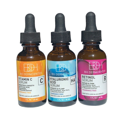 AGE DEFENSE TRIO FACIAL SERUM ANTIAGING SET VITAMIN C HYALURONIC ACID RETINOL - Picture 12 of 21