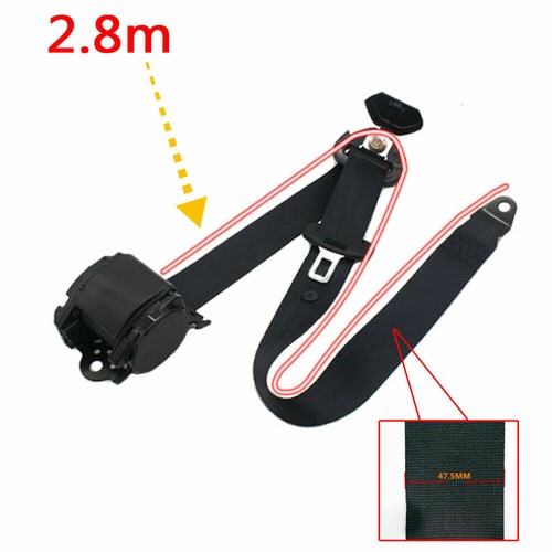 Car Auto 3 Point Car Safety Seat Belts Lap & Belt With Buckle Cable Safety Strap - Bild 2 von 14