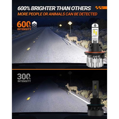 SEALIGHT H13 9008 LED Headlight Bulbs High Low Beam Super White 70W 6500K 2Pcs - Bild 3 von 9
