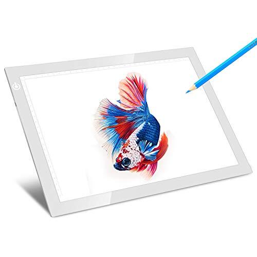 Portable A4 LED Copy Board Light Tracing Box, Silver Ultra-Thin 01 - A4 SILVER - Picture 2 of 7