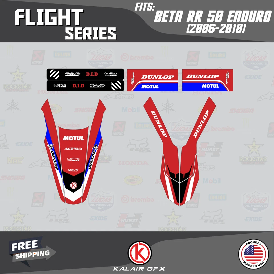 Kit de gráficos para Beta RR 50 (2006-2010) Flight - ROJO Foto 4 de 4