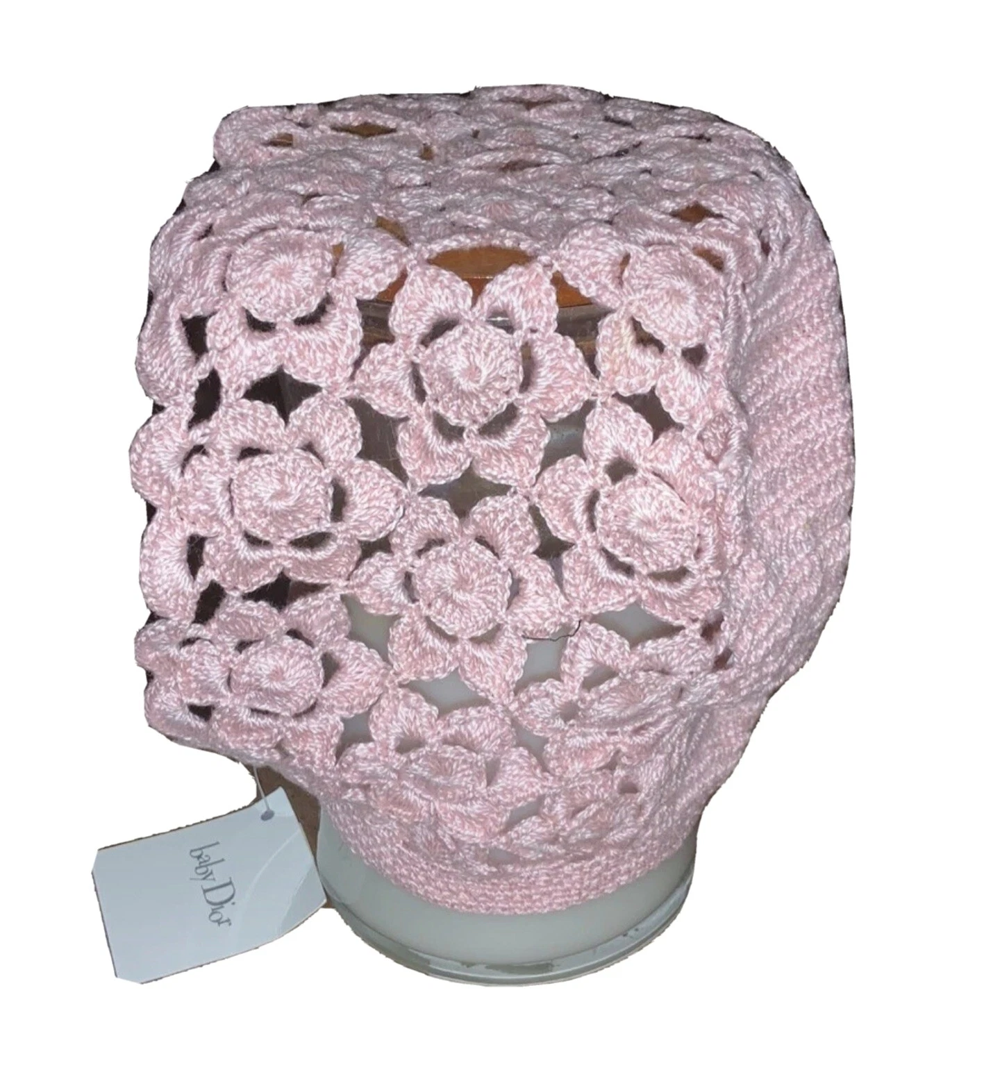 NOUVEAU CHAPEAU BONNET BÉBÉ DIOR ROSE FLORAL BÉBÉ TOUT PETIT FILLE COMMUNION ROMANE