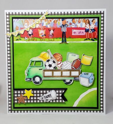 Art Impressions Sport Accessories Stamp & Die Set 10pc - Picture 2 of 4