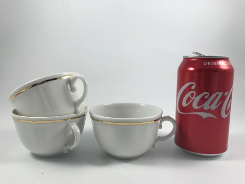 RICHARD GINORI Porcelana "BLANCO PURO" ANTICO DOCCIA con DORADO Juego de 3 TAZAS 2-1/4" - Imagen 4 de 4